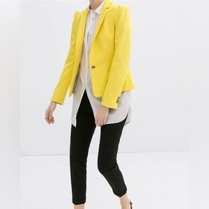 Zara Basic Yellow Blazer